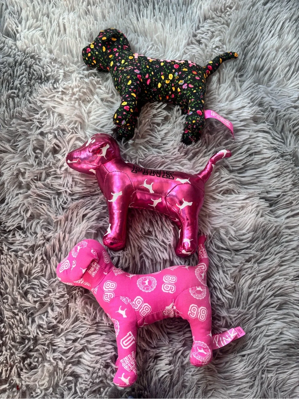PINK Victoria's Secret Plush Dog Toy — Pink Metallic and Hot Pink Options